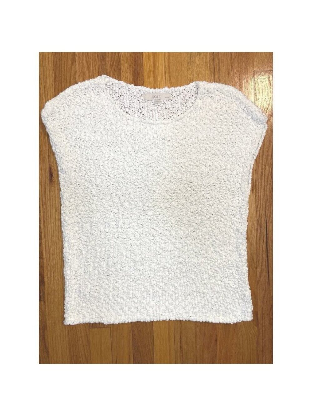 Loft Lightweight Knit Blouse Women’s Sz Large Petite Coastal Nautical Classic